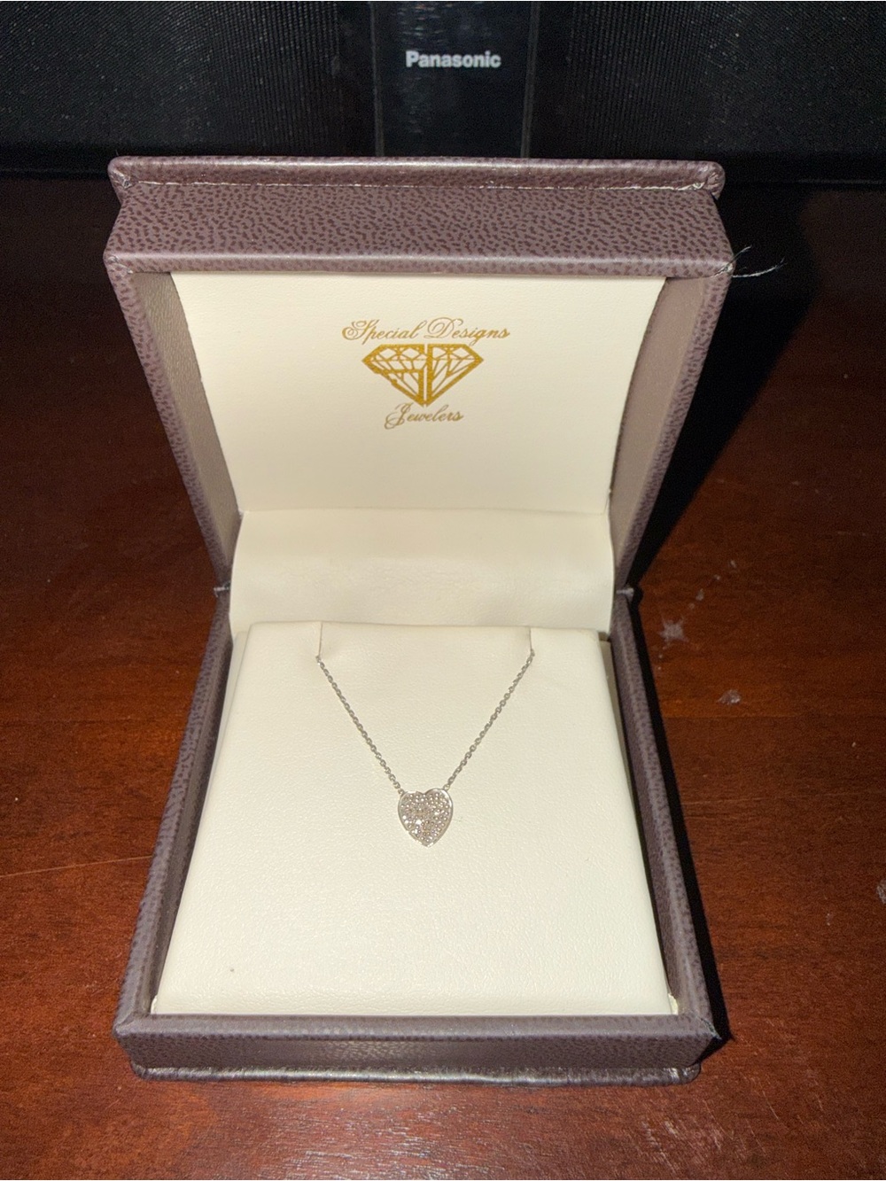 White Gold Diamond Heart Necklace